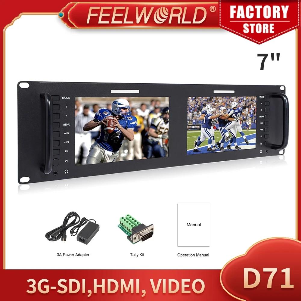 Feelworld D71 IPS 3RU ī޶ LCD 3G-SDI HDMI Է   Ʈ ,   ǰ , 7 ġ 1280x800